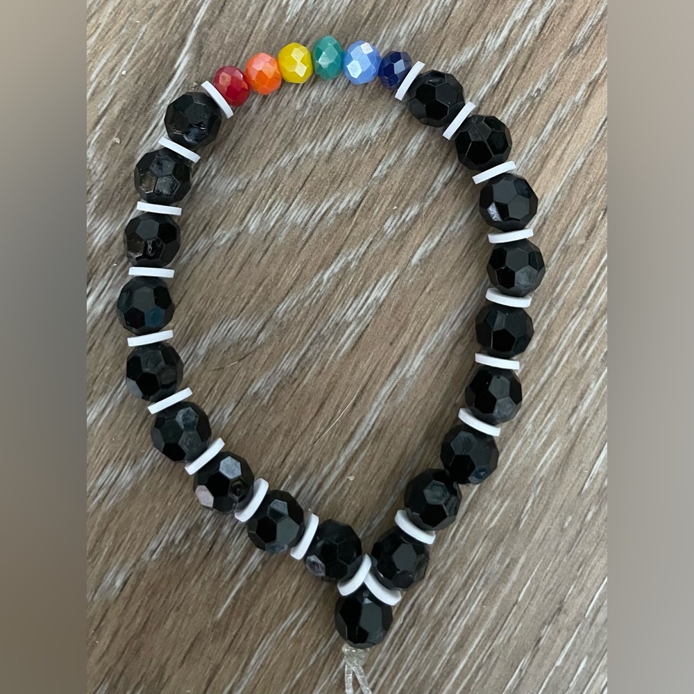 Elegant Ally PRIDE Beaded Bracelet from OHM-Made by Lo